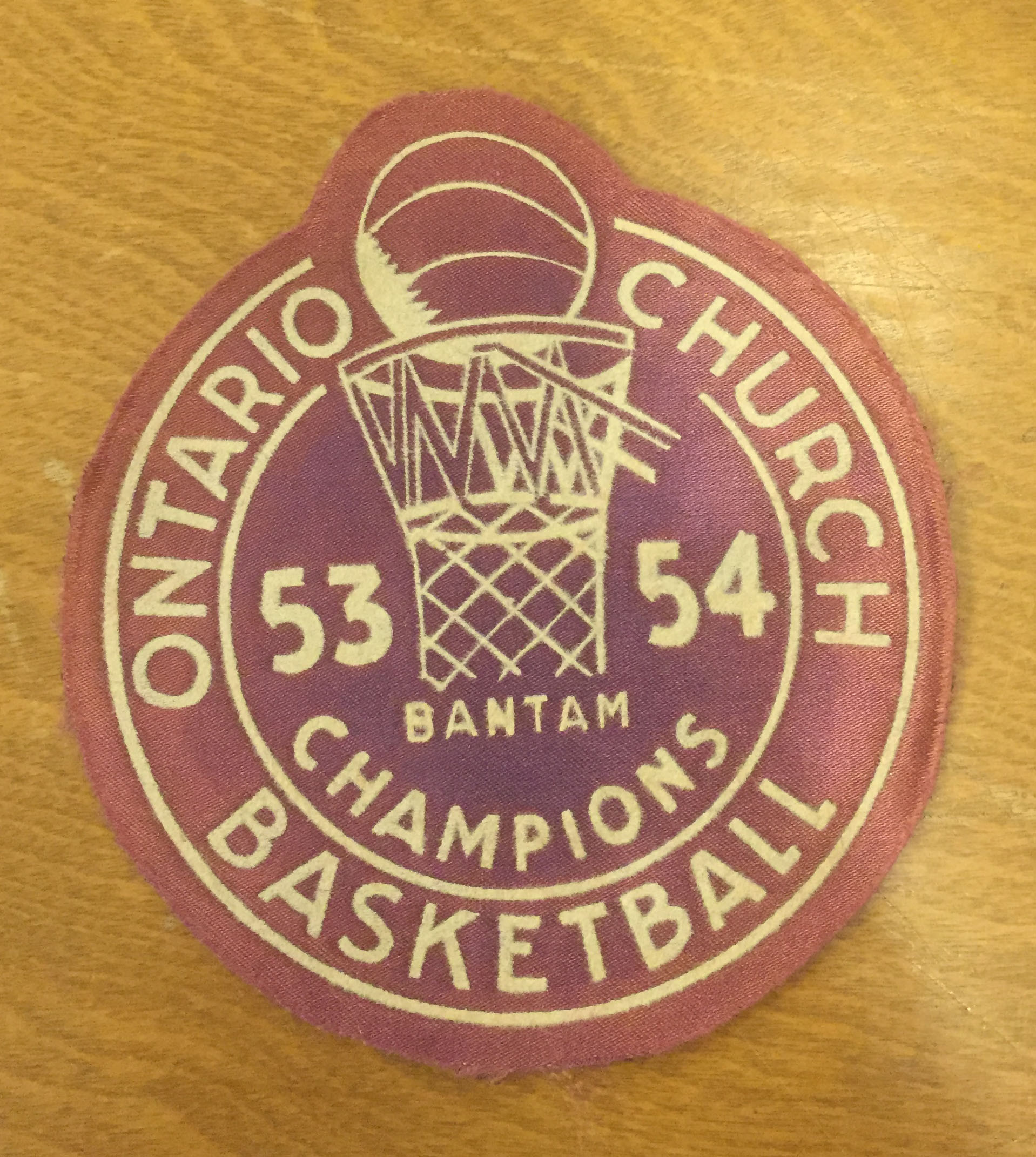 colour%20photo%20of%20St.%20Andrew%27s%20Church%20basketball%20champions%20sports%20patch%2C%201953-54